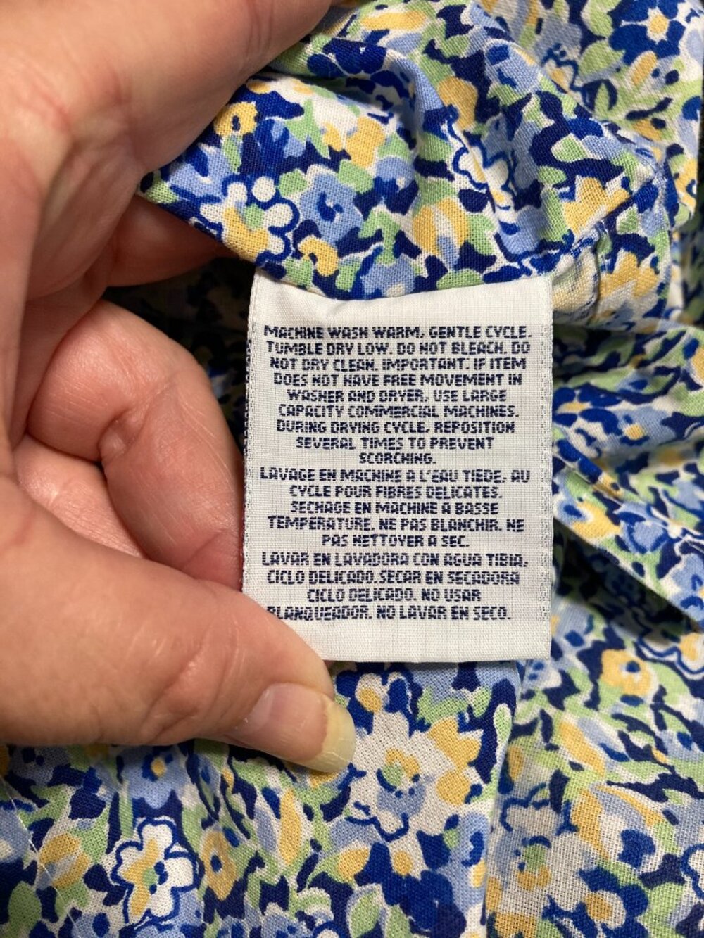 TOMMY HILFIGER Elizabeth Anne Floral Cotton Standard Pillow Sham Set of 2 Blue - Picture 7 of 9
